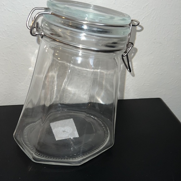 New Krystallo Glass Jar Slanted Latched 1 Liter-34 oz (A) - Picture 7 of 11